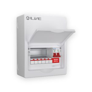 Live Electrical 8 Module Metal Enclosure c/w 100A Main Switch