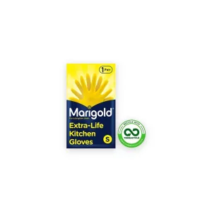 Marigold Extra-Life Kitchen Gloves Small one-pair pack with TerraCycle recycling badge