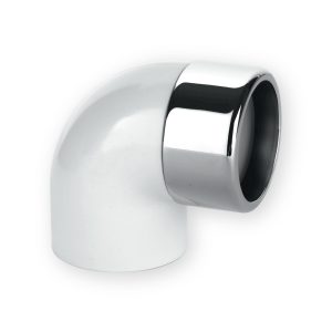 McAlpine ABS32/35A-CB 90 degree chrome plated brass to ABS connector 32/35mm by 32mm