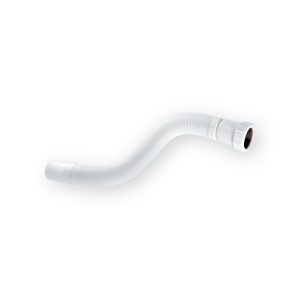 McAlpine FLEXCON1 white 32mm flexible waste connector with universal inlet and plain spigot
