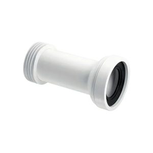McAlpine Straight Adjustable Length Rigid WC Connector 4"/110mm