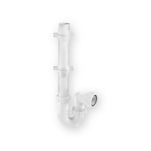 McAlpine WM3 white 40mm standpipe appliance trap with mounting clips and compression outlet