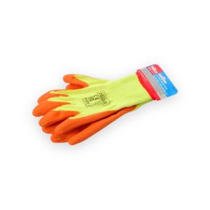 Medium 9" Orange Latex Coated Work Gloves