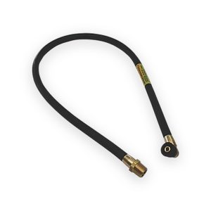 Black Micropoint cooker hose with brass end fittings and original yellow label