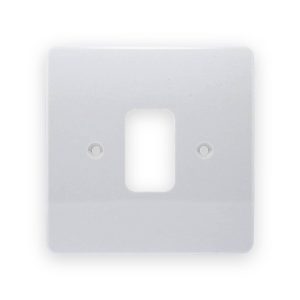 MK Electric MK K3631WHI 1 Gang Grid Front Plate 86mm x 86mm White Moulded MK Logic Plus
