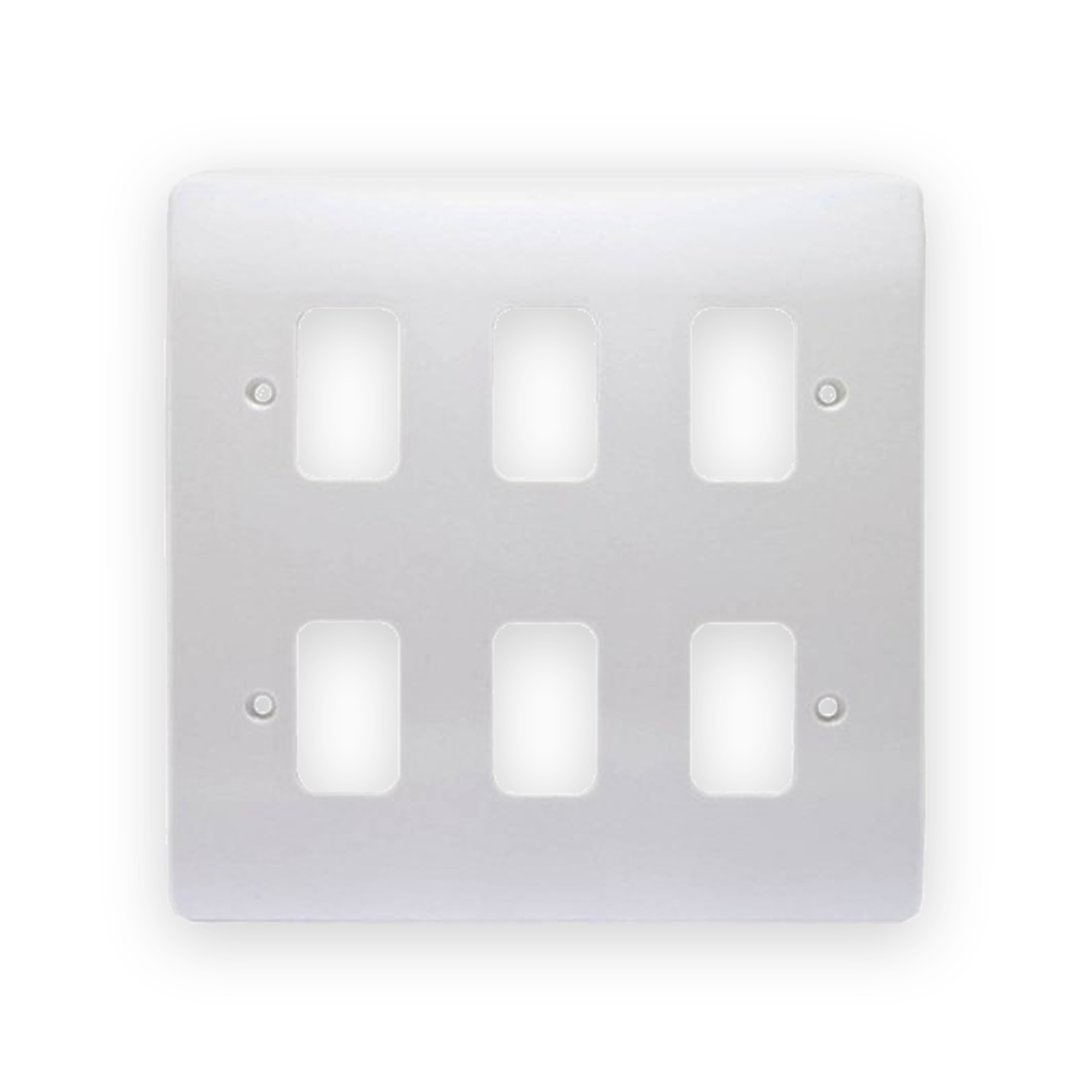 mk-electric-mk-k3636whi-6-gang-grid-front-plate-146mm-x-146mm-white-moulded-mk-logic-plus-k3636whi-gallery-01 MK Electric MK K3636WHI 6 Gang Grid Front Plate 146mm x 146mm White Moulded MK Logic Plus
