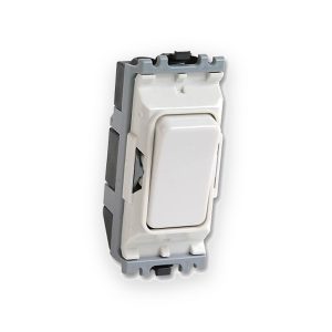 MK Electric MK K4882WHI 2 Way 1 Module Grid Switch 10A, MK Grid Plus White 2 Way Grid Switch