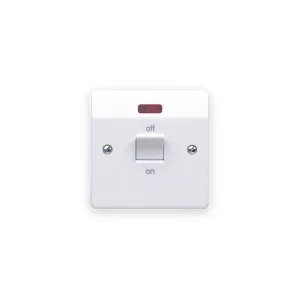 MK Electric MK K5105 32 Amp Double Pole Switch with Neon in White 32 Amp Double Pole Switch with Neon in White