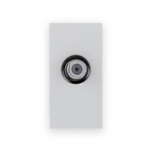 MK Electric MK K5855WHI F Type Satellite Socket Euro Module Logic Plus White 25 x 50mm