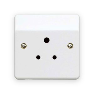 MK Electric MK K771WHI 5 Amp Unswitched Round Pin Socket in White