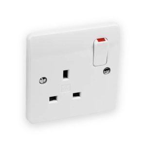 MK K2757WHI 1 Gang 13 Amp White DP Switched Socket Logic Plus