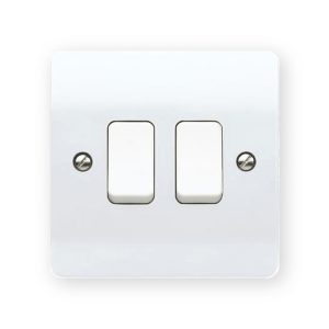 MK K4872WHI white two-gang two-way light switch