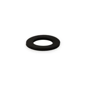 Black rubber hose washer with circular centre opening