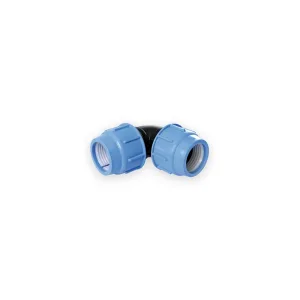 Navigator BlueSeal MDPE 90 degree compression elbow with blue nuts