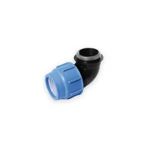 Navigator BlueSeal MDPE female threaded elbow with blue compression nut