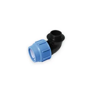 Navigator BlueSeal MDPE male threaded elbow with blue compression nut