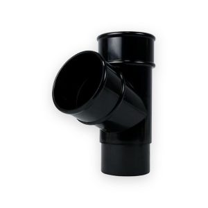 Navigator Round Downpipe Tee Branch 112° Offset- Black