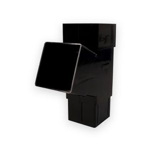 Navigator Square Downpipe Tee /Branch 112° Offset -Black