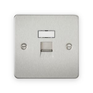 Network Outlet in Brushed Chrome