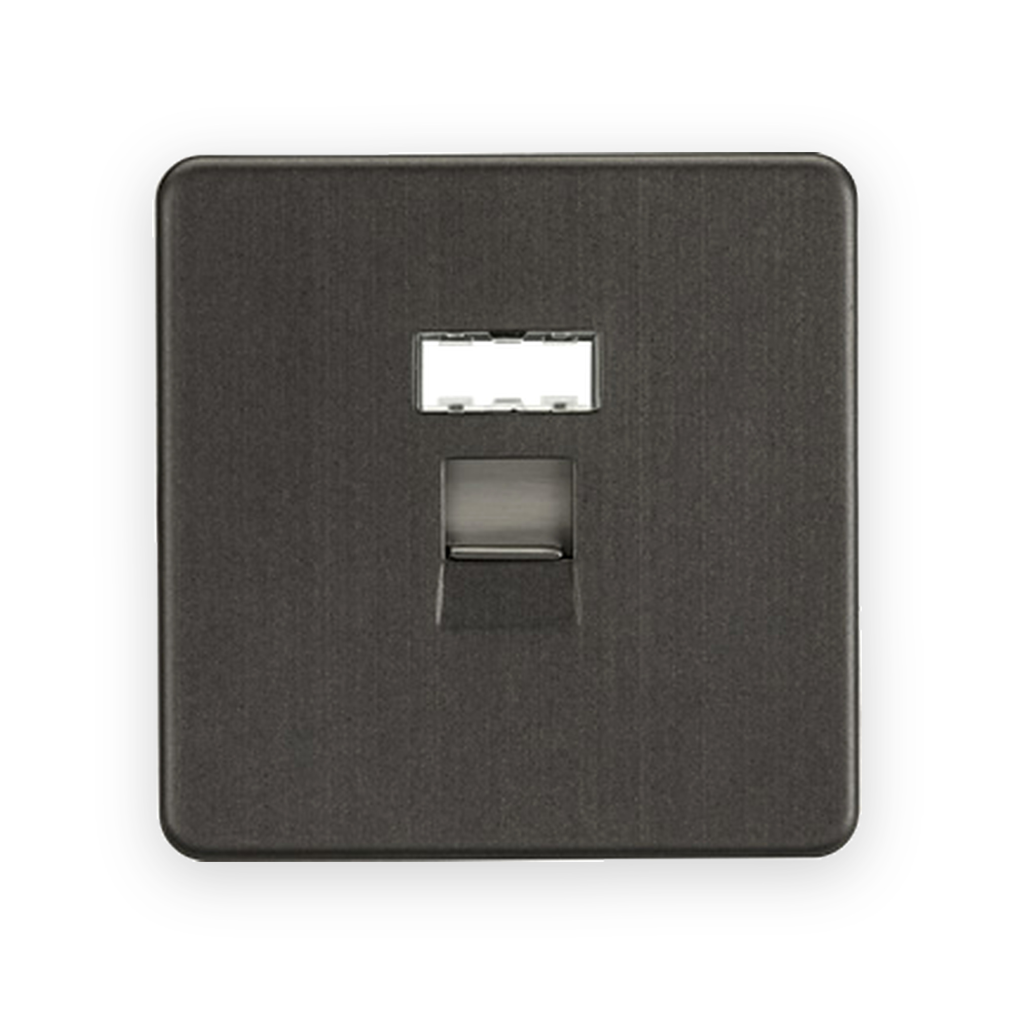 network-outlet-smoked-bronze-sfrj45sb Network Outlet - Smoked Bronze