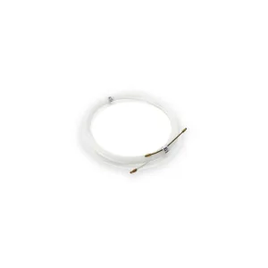 20m translucent white nylon draw tape coil with brass ends