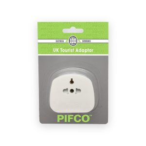 PIFCO India to UK tourist adaptor in retail packaging