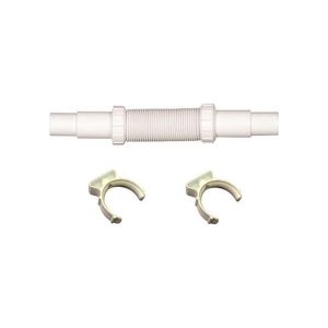 Plastic compression 32mm/40mm Flexible Waste Pipe Short (250mm To 640mm)
