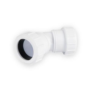 plastic compression 45 degree bend white