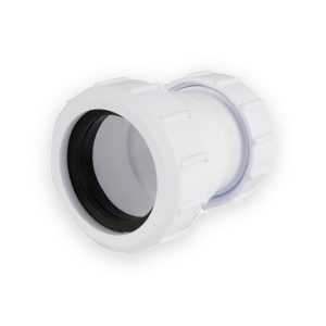 plastic compression reducing coupling white