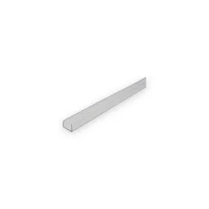 Pale translucent U-channel plastic mounting strip for rope light