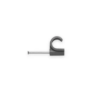 PolyPlumb 15mm grey nail-in pipe clip with metal fixing nail