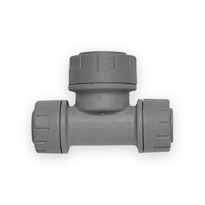 PolyPlumb 15mm X 15mm X 22mm End Reduced Tee (Grey)