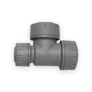 PolyPlumb 22mm X 15 X 22mm End Reduced Tee (Grey)