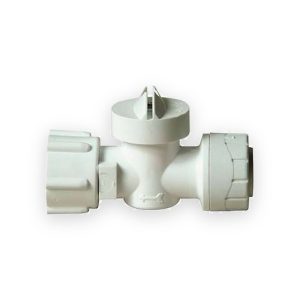 PolyPlumb Straight Service Valve (White) 15mm X ½”