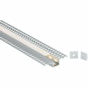 2m Aluminium Profile - Plaster-in Recessed
