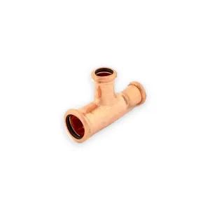 Proxplumb22 by15 by15mm copper reduced tee with three socket mouths