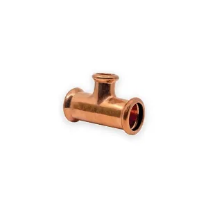 ProXPlumb copper pressfit centre-reduced tee with black sealing rings