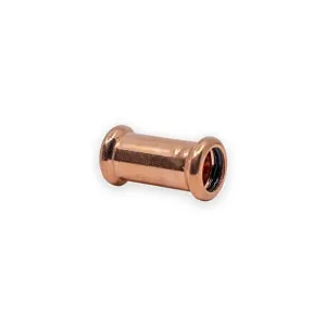 ProXPlumb copper pressfit straight coupling with black sealing rings
