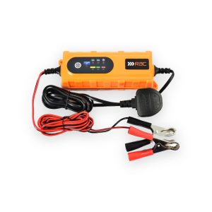 RAC HP239 4 amp smart battery charger with UK plug, leads and crocodile clips