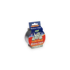 Rhino Ultratape Extra Tough silver cloth tape 50mm by 20m in original retail pack