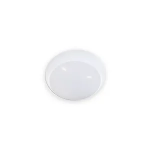 RLE18603 round white LED bulkhead light with pale diffuser