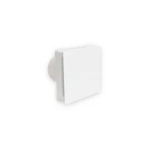 Rother white exhaust fan with flat front panel and circular rear spigot