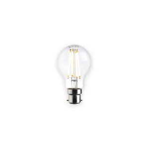 Clear GLS LED filament lamp with bayonet base
