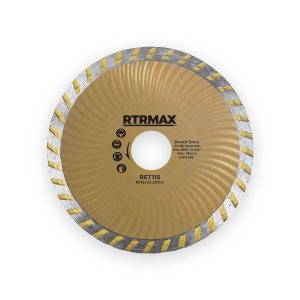 RTRMAX RET115 115mm turbo wave diamond cutting disc with 22.23mm centre bore