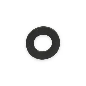 Half-inch black rubber washer with central opening