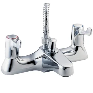 Aumix Contract ¾" Deck Bath Mixer C/W Handshower