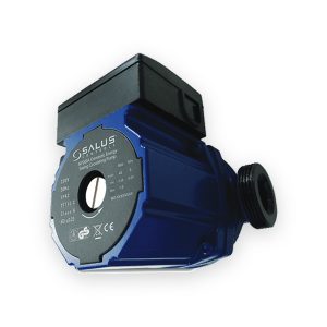Salus MP200A circulating pump with blue housing, black terminal box and threaded connection