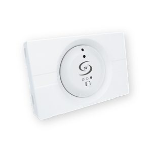 Salus LG+5V white plug-in boiler receiver with rectangular bezel