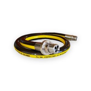 Salvus Gas Hose Straight Bayonet 1m - coiled view
