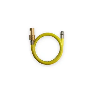 Salvus half-inch1.25m yellow catering hose with brass and steel end fittings